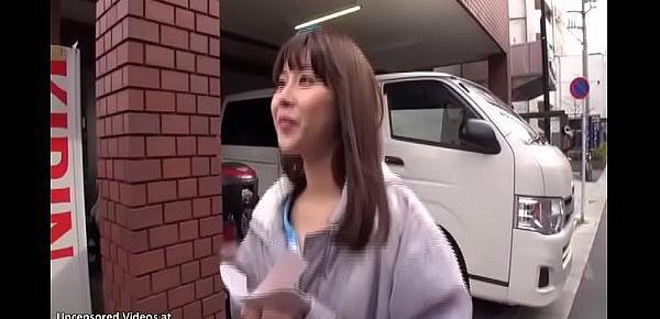  Japanese 18yo schoolgirl has sex in car